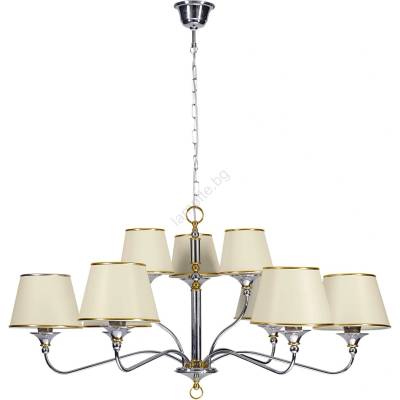 JUPITER 1410 - NESS NE 9 - Полилей на въже, кабел 9xE27/60W/230V (10701410)