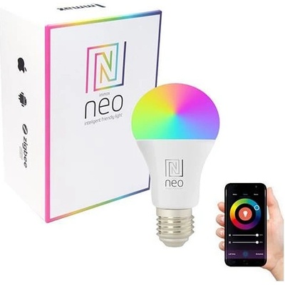 Immax LED žiarovka NEO LITE Smart žiarovka LED E27 9W RGB+CCT barevná a biela , stmívatelná, WiFi 07712L