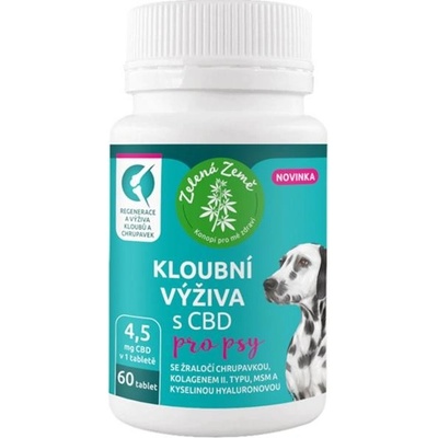Zelená Země Zelená země Kloubní výživa pro psy s CBD, 60 ks