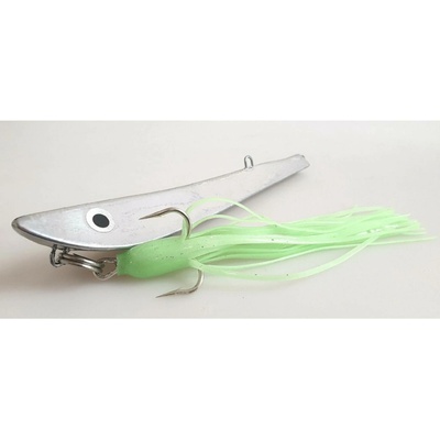 ICE Fish Pilker Banán stříbrný s Fluo Chobotnicí 300 g