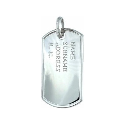 Infinitysilver Stříbrný přívěsek identifikační destička SP140424