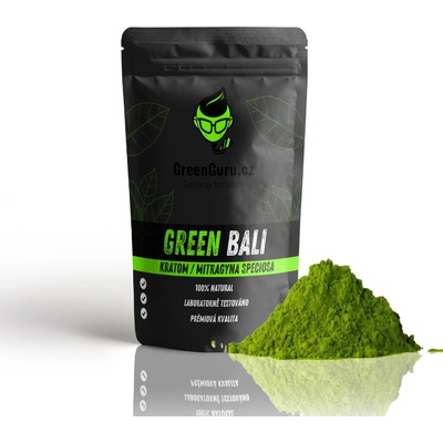 GREENGURU Green Bali Kratom Laboratorně testovaný prášek 50 g