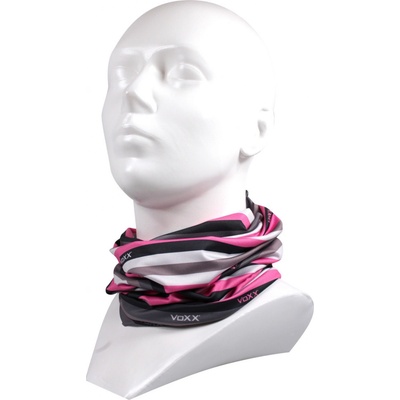 VoXX multifunkční šátek návlek pruhy neon růžová