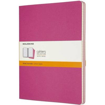 Moleskine Sešity 3 ks růžové XL linkované
