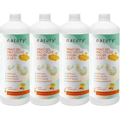 Natuty Prací gel pro citlivé osoby a děti 4 x 1 l