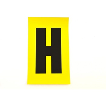 Samolepiace písmená – znak ''B'', žltý podklad, 1 znak na karte