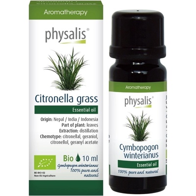 Physalis Етерично био масло, цитронела, 10 ml, Physalis (90376)