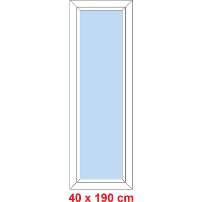 Soft Plastové okno 40x190 cm FIX neotevíravé Bílá