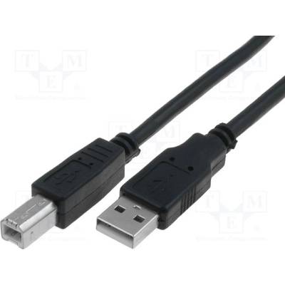 VCOM USB кабел VCom USB 2.0 AM / BM Black - CU201-B-3m (CU201-B-3m)