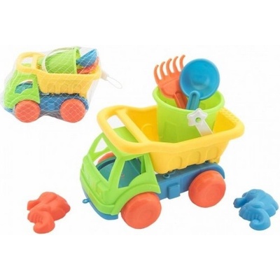 Teddies Auto na písek s doplňky plast 16cm v síťce