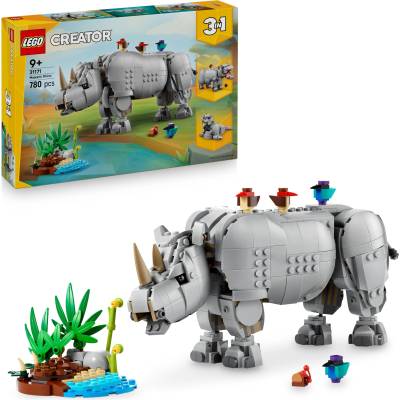 LEGO® Creator 3-in-1 - Wild Animals: Majestic Rhino with Birds (31171)