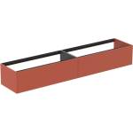 Ideal Standard Atelier Conca стенен шкаф за шкаф, червено-оранжев мат, 2 чекмеджета, 240 см (T4333Y3)