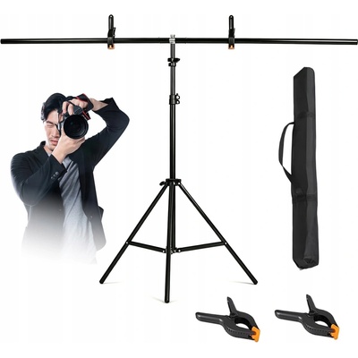 SADA PRO FOTO POZADÍ: STATIVY 215 cm + TYČ 170 cm
