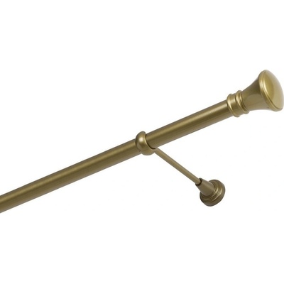OK-GarnýžeCZ - Garnýž kovová jednořadá 25mm Koloseo zlatá antik 180 cm do stěny / na tunýlek - bez kroužků