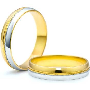 Image 1 of SAVICKI Сватбени халки: двуцветно злато, кръгли. 4 мм