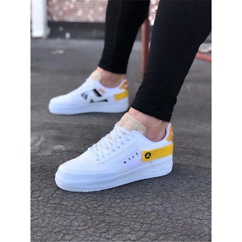 Wagon Wagoon Мъжки ежедневни обувки WG201 - Бели с жълт #321304 (321304_Бяло)