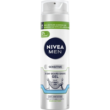 Nivea Men Гел за бръснене Sensitive, 3-day Beard, 200 ml