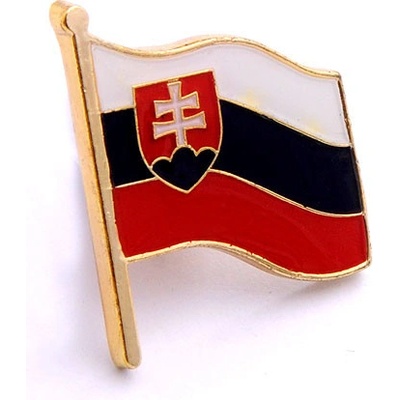 Odznak (pins) 20mm Slovenská vlajka vejúca - farebný