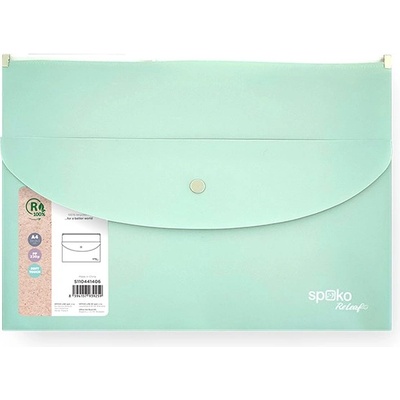 SPOKO Джобове за папки SPOKO ReLeaf PP A/4 с цип и A/5 патент SoftTouch ментовозелен S110441406 (S110441406)