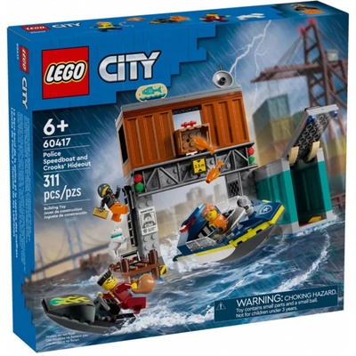 LEGO® City 60417 Policejní motorový člun a úkryt zlodějů