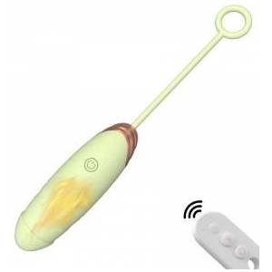 B - Series Fox Vibrating Silicone Love EGG USB 7 vibration and thrust functions / Remote control Green