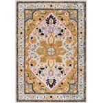 Flair Rugs Жълт вълнен килим 170x120 cm Dahlia - Flair Rugs (503119373469)