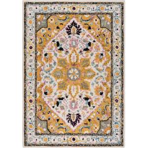 Flair Rugs Жълт вълнен килим 170x120 cm Dahlia - Flair Rugs (503119373469)