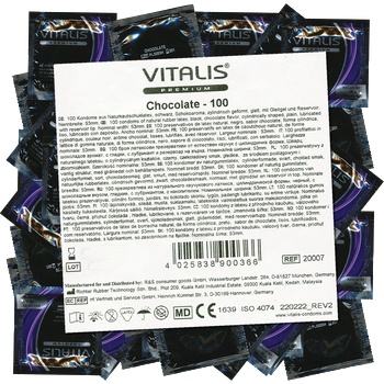 ostatní Vitalis Premium Bulk-Pack: Chocolate/Black, 100 condoms