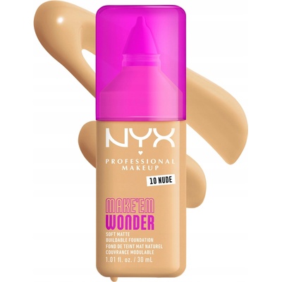NYX Professional Makeup Make ‘Em Wonder ľahký zmatňujúci make-up 10 Nude 30 ml