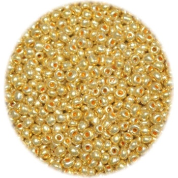 Korálky Rokajl 3mm 20g - metalické zlaté