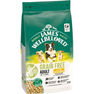 James Wellbeloved Grain Free Adult Dog Hypoallergenic s krůtím & zeleninou 1,5 kg