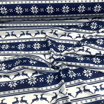 Vianočný vzor bavlnenej látky Vianoce na granátovom, metráž 160 cm