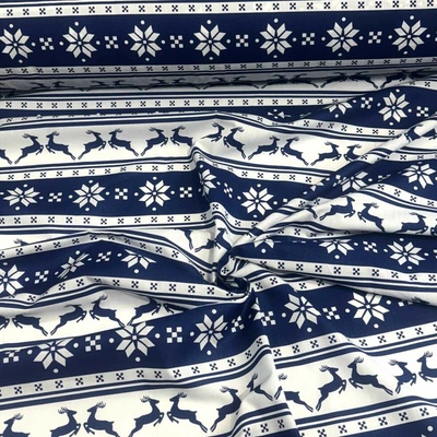 Vianočný vzor bavlnenej látky Vianoce na granátovom, metráž 160 cm
