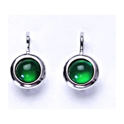 Čištín zlaté bílé/žluté zlato přírodní kámen Green agate NK 1471