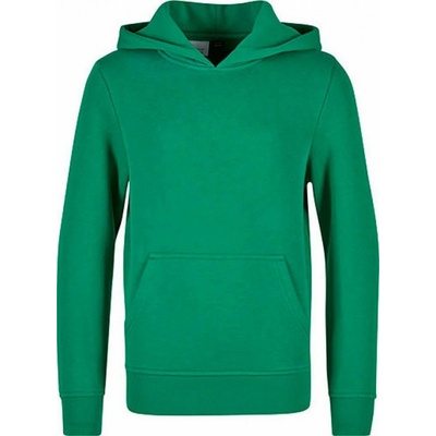 Build Your Brand teplá mikina klokanka s velkou kapsou Green