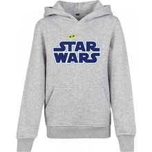 Mister Tee Kids Star Wars Blue Logo Hoody heather grey