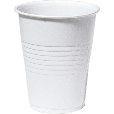 DUNI Plastové poháre 21 cl biela