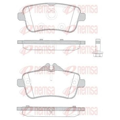 Sada brzdových platničiek kotúčovej brzdy (na jednu nápravu) REMSA 1503.10 1503.10