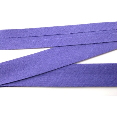 Bavlněný šikmý prúžok - šírka 2 cm fialovomodrá