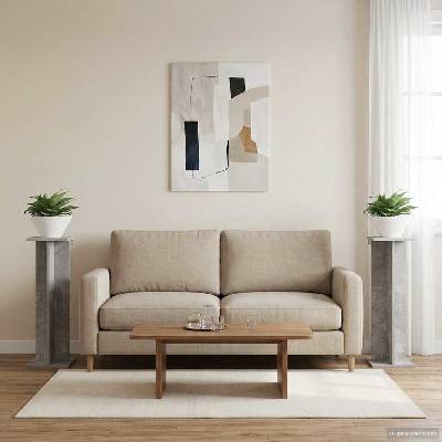 vidaXL Стойка за растения 2 бр. Бетонно сиво 25 x 25, 5 x 80, 5 см (899649)