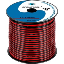 CABLETECH dvojlinka 2 x 1,5mm², čierno-červená, 100m