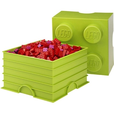 LEGO® úložný box 4 25 x 25 x 18 cm svetlo zelená