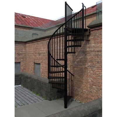 Minka STAIRS Vonkajšie točité schodisko Rondo Zink Color čierne pr. 180 cm