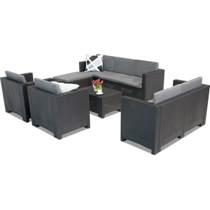 BICA Техноратанов комплект мебели за почивка Colorado Relax Corner 8 антрацит Bica (BCCOLLCOR8ANT)