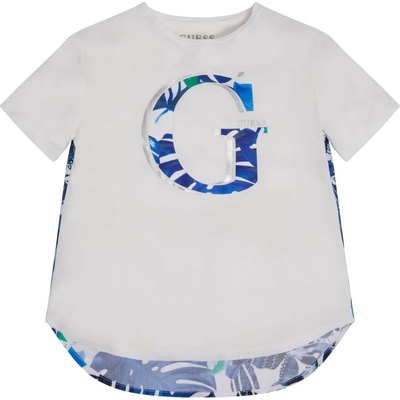GUESS Широка тениска в бяло и синьо за момиче Guess