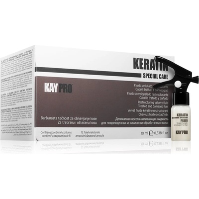 Kaypro Keratin Filler флуид за увредена коса за професионална употреба 12x10ml