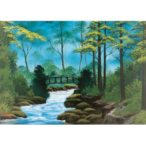 Schmidt Spiele - Puzzle Bob Ross: Secluded Bridge - 1 000 piese