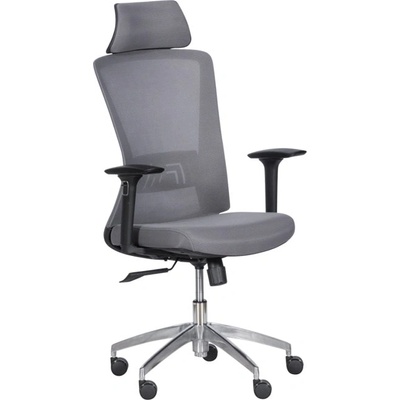 Bittel Президентски стол Carmen 7542, до 130кг, мрежа, алуминиева база, газов амортисьор, коригиране височина, регулируем люлеещ механизъм, мултиблок механизъм, заключване в позиция, сив (3520352_1)