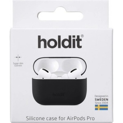 Holdit Калъф Holdit Silicone Case за AirPods Pro 1/2 - Черен (7330985144660)