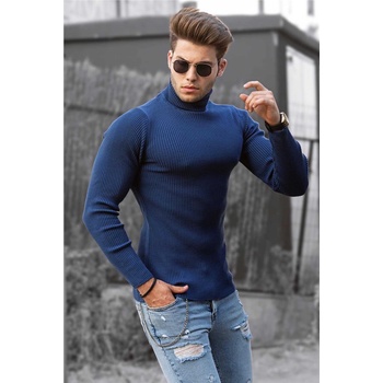 Madmext Мъжка блуза с поло яка 9414 - Индиго 289860 (289860_Тъмно син)